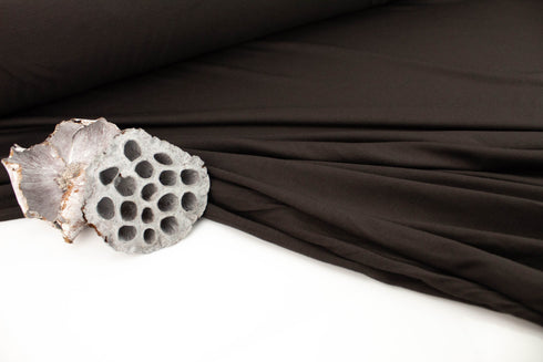 Black Brown Supima Cotton Blend Knit Jersey Fabric by the yard